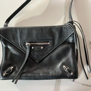 Balenciaga Mini Papier Moto Crossbody Bag Black